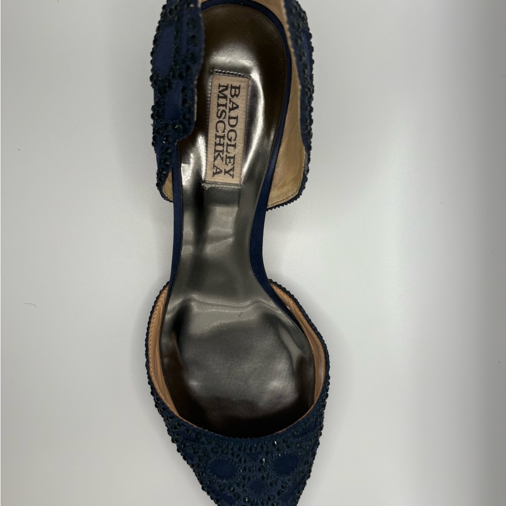 Badgley Mischka Blue Heels Elegant Design - Picture 3 of 7